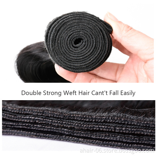 Factory price good quality brazilian remy human hair,raw virgin hair bundles deep wave with lace frontals